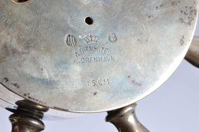 Lot 44 - An early 20th century Swedish silver novelty clock from A. Dragsted