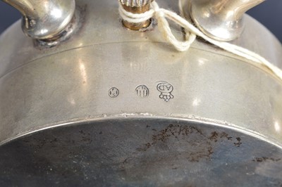 Lot 44 - An early 20th century Swedish silver novelty clock from A. Dragsted