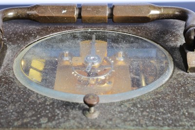 Lot 45 - A second half 20th century brass carriage repeater timepiece