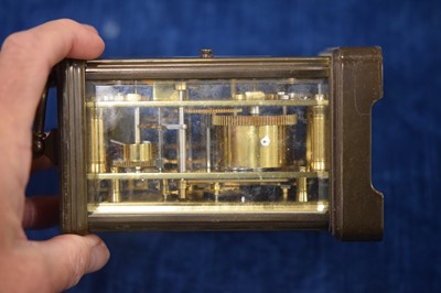 Lot 45 - A second half 20th century brass carriage repeater timepiece