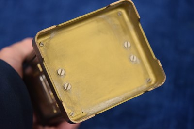 Lot 45 - A second half 20th century brass carriage repeater timepiece