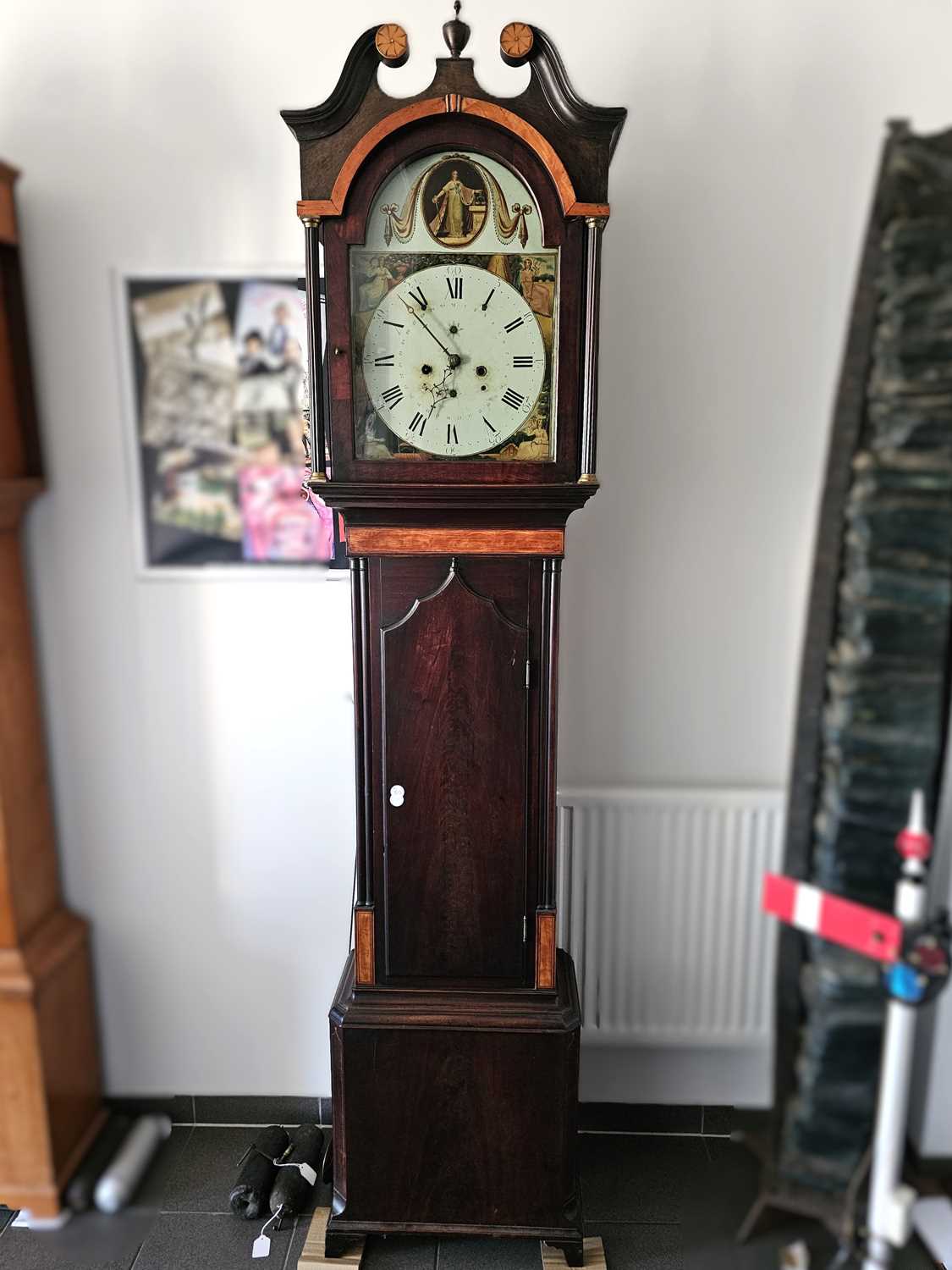 Lot 50 - An 18th century and later long case clock