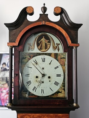 Lot 50 - An 18th century and later long case clock