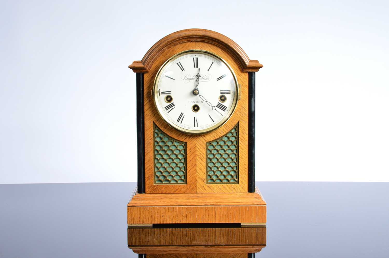 Lot 58 - A second half 20th century mantle clock from Knight & Gibbons
