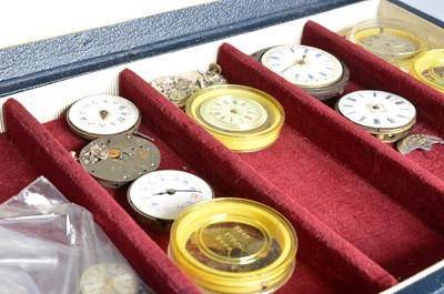 Lot 65 - A collection of watch movements and spare parts