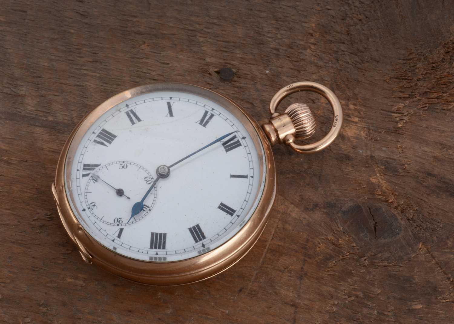 Lot 67 - A George V period 9ct gold open faced paocket watch