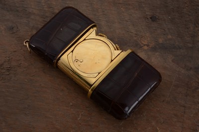 Lot 70 - A c1950s Movado Ermetophon gold plated purse alarm clock