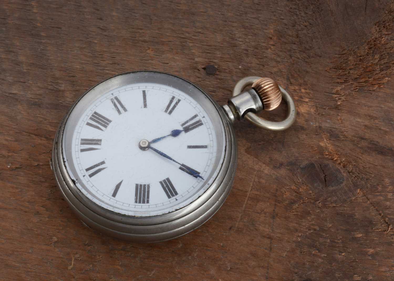 Lot 76 - An interesting late 19th century English Watch Company South East Railway nickel plated pocket watch