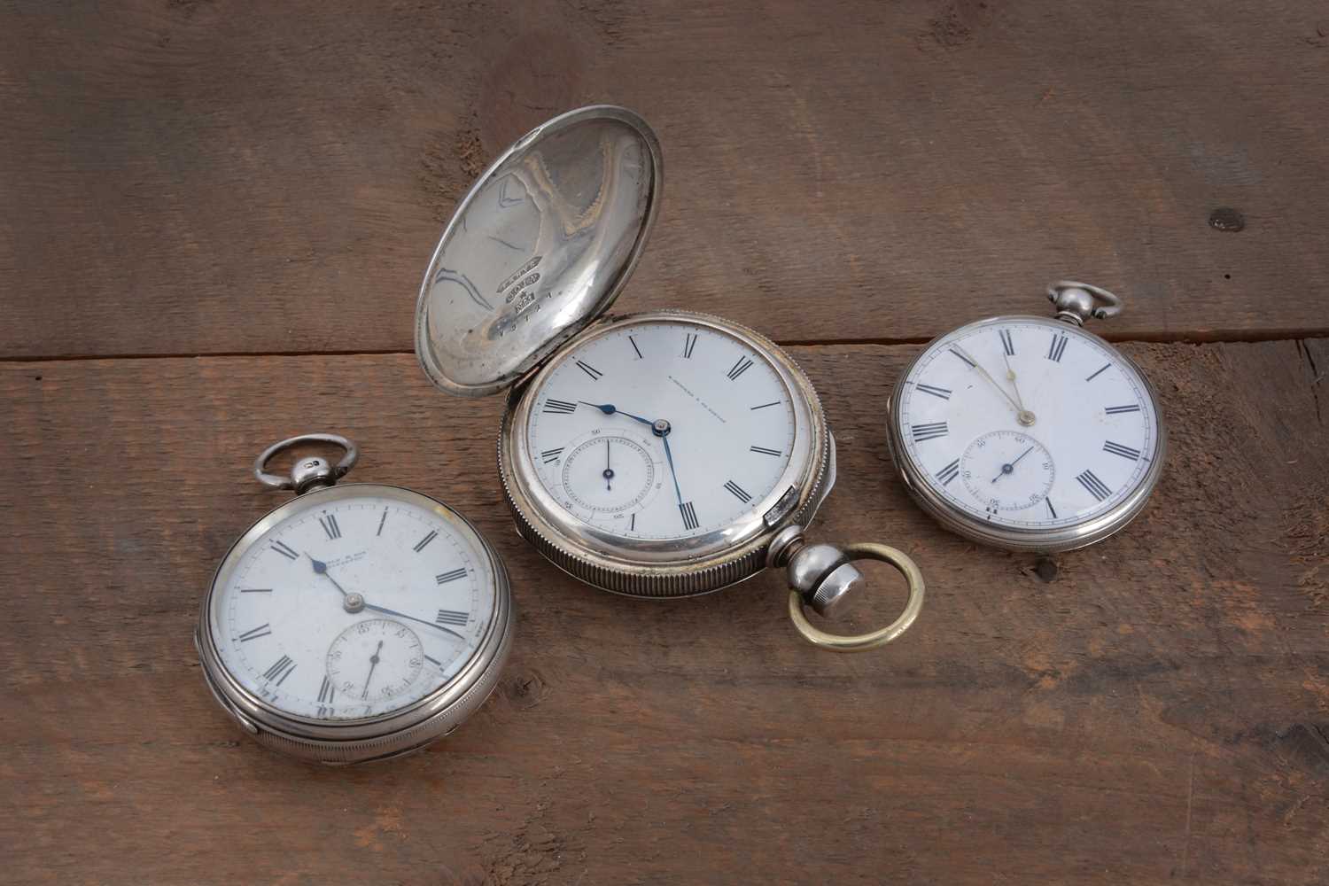 Lot 78 - Three Victorian silver pocket watches