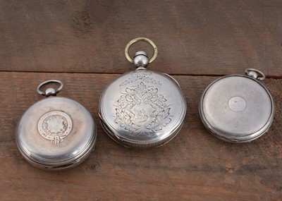 Lot 78 - Three Victorian silver pocket watches