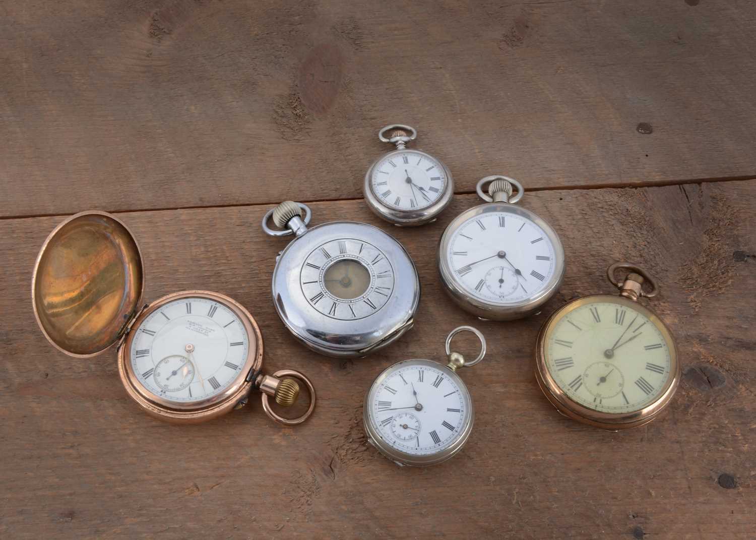 Lot 81 - Six various pocket watches