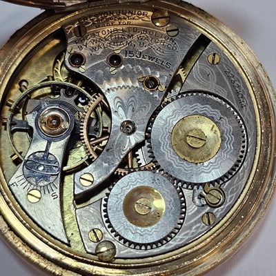 Lot 84 - Three silver Victorian and later open faced pocket watches and a gold plated example