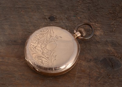 Lot 88 - A late 19th century 14ct gold open faced ladies pocket watch