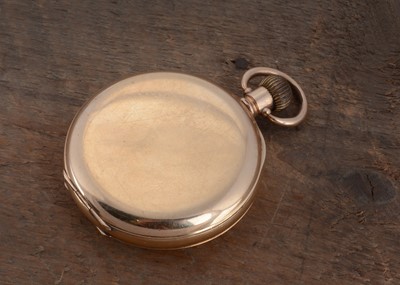 Lot 92 - An early 20th century Waltham gold platd half hunter pocket watch