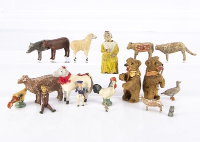 Lot 376 - Various wood and composition toys