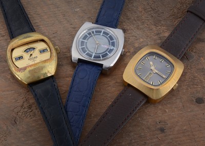 Lot 164 - Three vintage automatic wristwatches