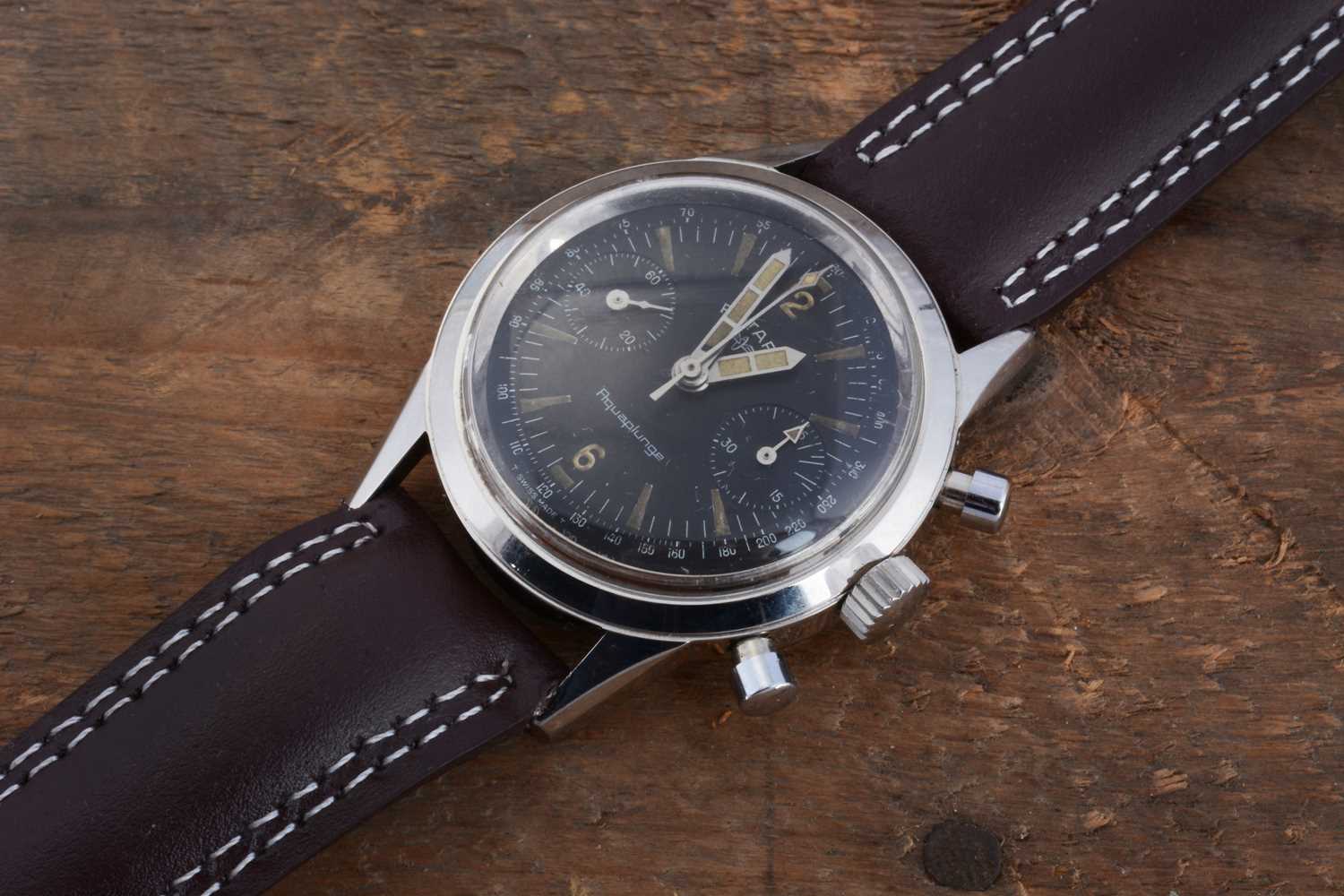 Lot 200 - An interesting c1960s Rotary Aquaplunge manual wind stainless steel wristwatch