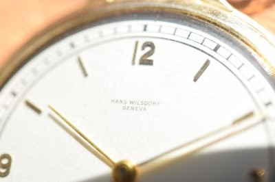 Lot 222 - A fine c1950s rolex 18ct gold open faced pocket watch