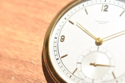 Lot 222 - A fine c1950s rolex 18ct gold open faced pocket watch