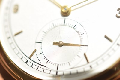Lot 222 - A fine c1950s rolex 18ct gold open faced pocket watch