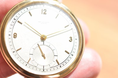Lot 222 - A fine c1950s rolex 18ct gold open faced pocket watch