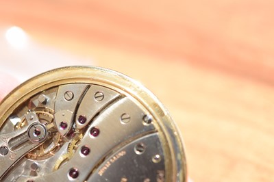 Lot 222 - A fine c1950s rolex 18ct gold open faced pocket watch