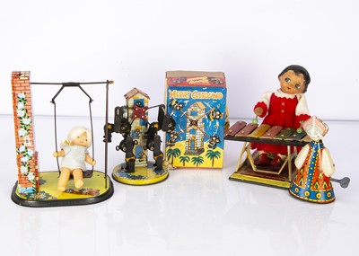 Lot 390 - Post-war mechanical Toys