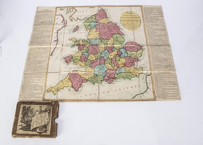 Lot 404 - A John Wallis New Geographical Game Exhibiting a Tour through England & Wales circa 1802