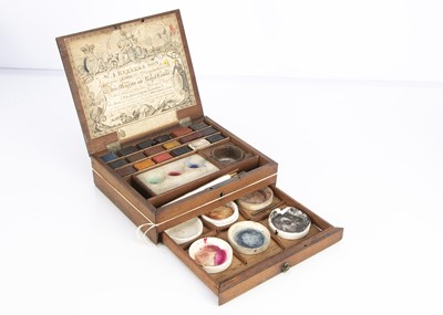 Lot 418 - A 19th century W J Reeves & Son watercolour painting wooden box