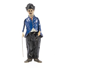 Lot 423 - A rare B & R New Jersey (USA) clockwork lithographed tinplate Charlie Chaplin circa 1915