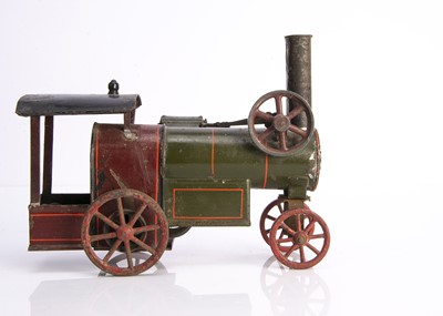 Lot 425 - A Bing clockwork painted tinplate Toy Traction/Portable Engine circa 1910