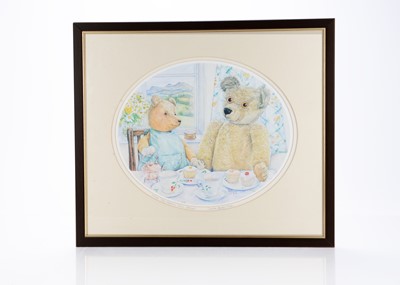 Lot 460 - A print of a girl with her Raggedy Anne doll by A. Meredith Barry, 1971