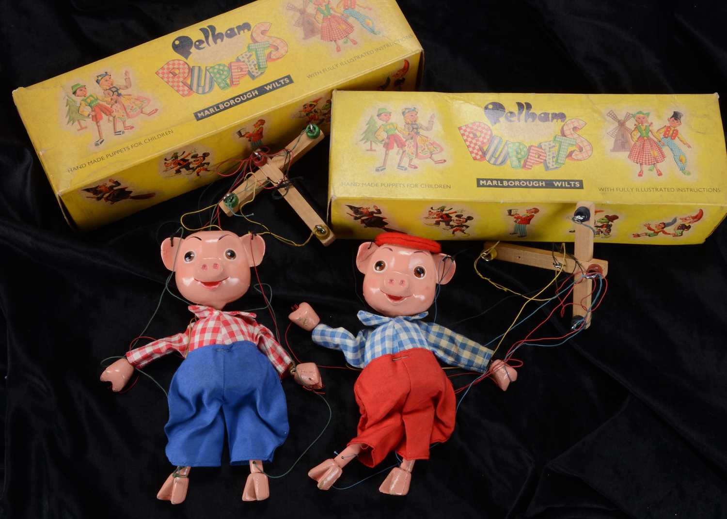 Lot 528 - Pelham Puppet Pinky and Perky pigs