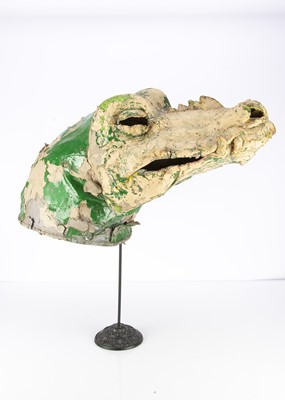 Lot 446 - A 1950s German papier-mache Carnival head of a crocodile