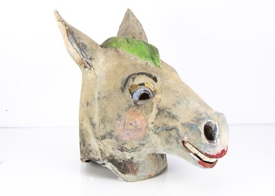 Lot 447 - A 1950s German papier-mache Carnival head of a donkey