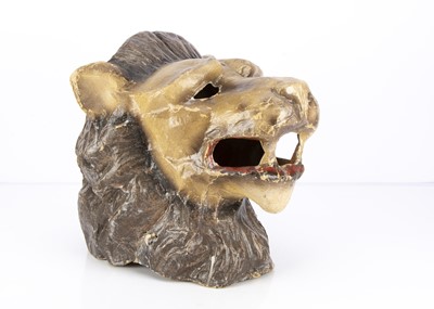 Lot 448 - A 1950s German papier-mache Carnival head of a lion