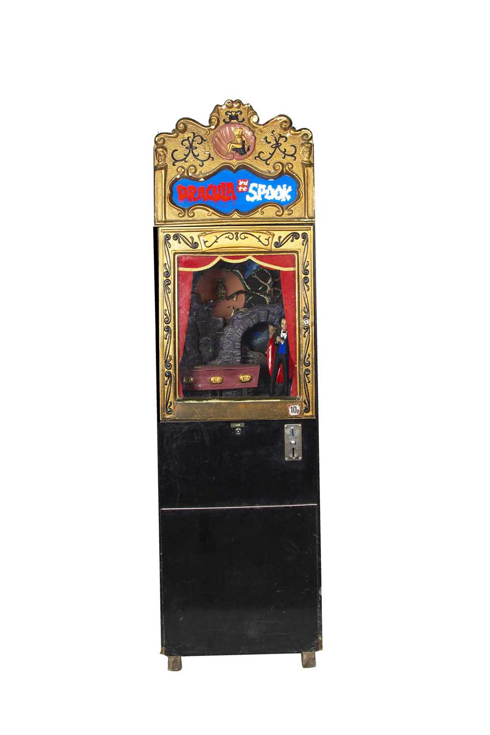 Lot 452 - A rare Animated Amusements Ltd Penny in the Slot working model ‘Dracula and the Spook’ arcade machine circa 1960