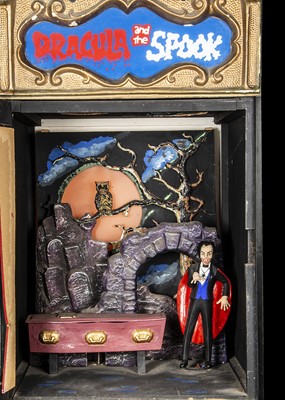 Lot 452 - A rare Animated Amusements Ltd Penny in the Slot working model ‘Dracula and the Spook’ arcade machine circa 1960