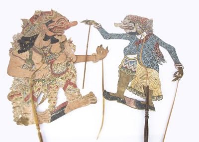 Lot 461 - Twenty-two Indonesian Wayang Shadow Puppets circa 1930