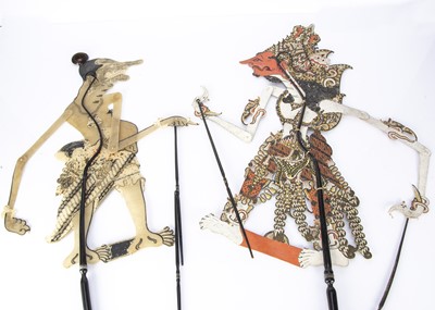 Lot 461 - Twenty-two Indonesian Wayang Shadow Puppets circa 1930