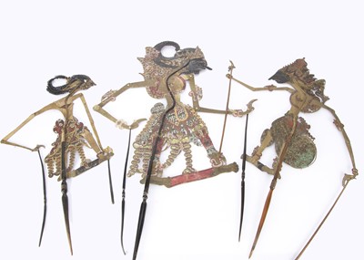 Lot 461 - Twenty-two Indonesian Wayang Shadow Puppets circa 1930