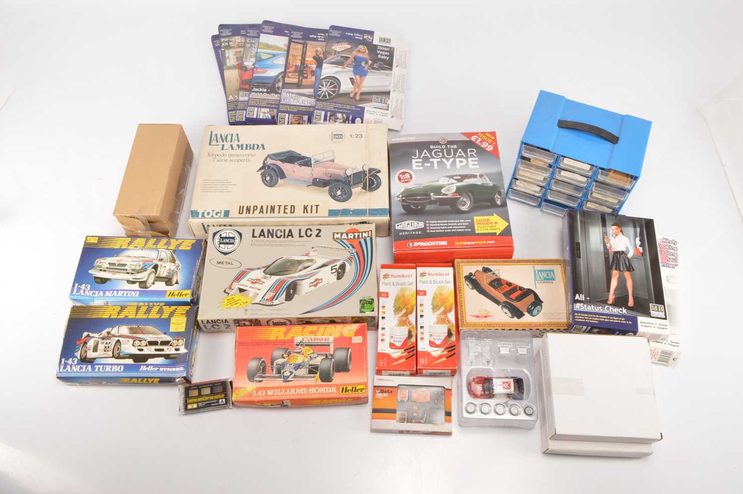Lot 565 - Collection of mainly Cars and MB  Glamour Lady Kits by various  makers (qty)