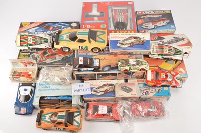 Lot 604 - Large collection of Radio and battery control box Controlled mostly Lancia Cars various scales (qty in two large plastic boxes)