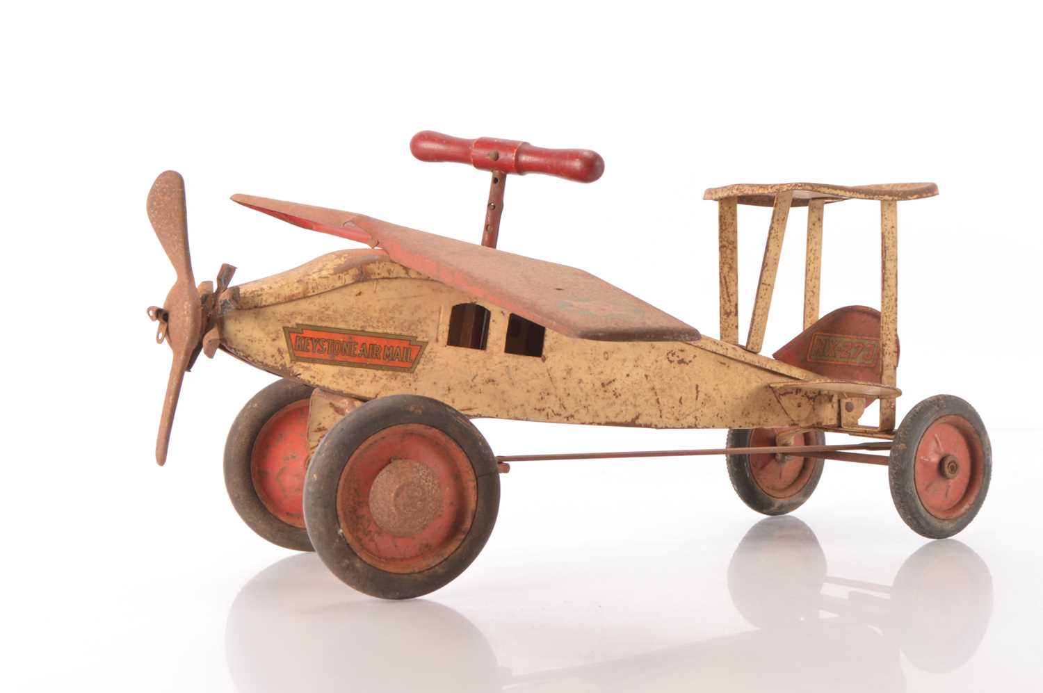 Lot 621 - Keystone pressed steel childten's  sit and ride Airmail Plane