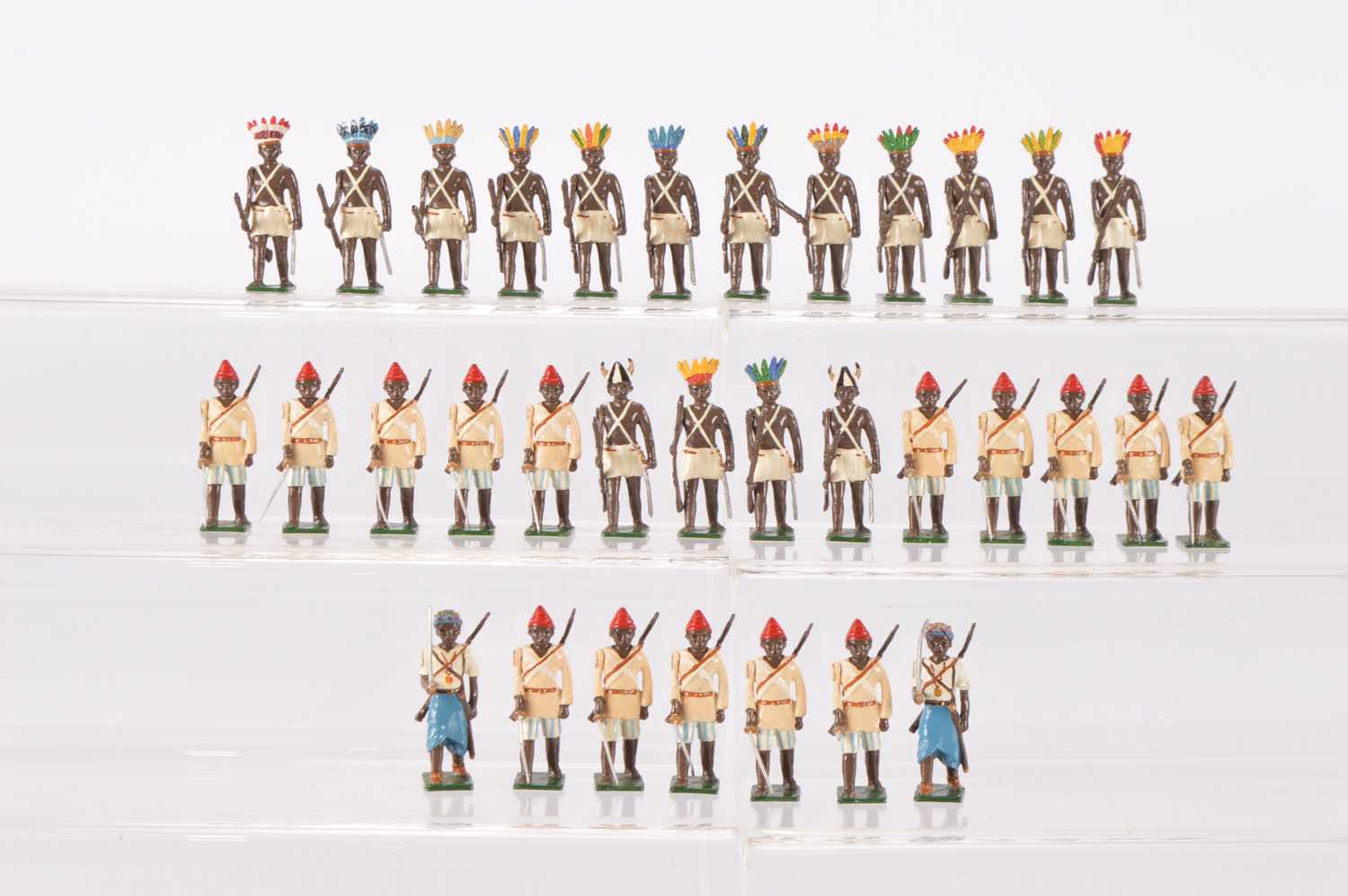 Lot 767 - Nostalgia Models various sets comprising set N187 (2 sets) Kossoo Swordsmen Ashanti War Sierra Leone 1897