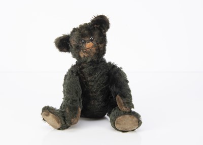 Lot 546 - A rare and unusual early black mohair Teddy Bear 1915-20