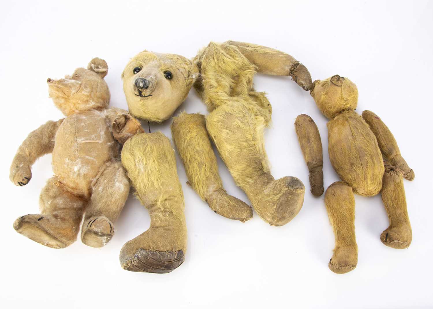 Lot 547 - Three British Teddy Bears to restore