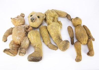 Lot 547 - Three British Teddy Bears to restore