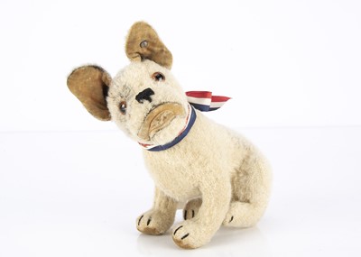 Lot 578 - A rare Steiff alternative seated Bully French Bulldog 1933-35