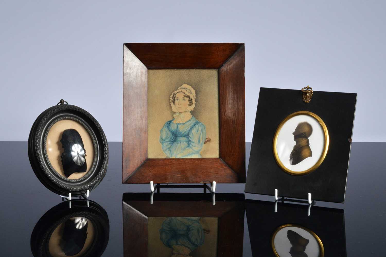 Lot 524 - Three 19th century portraits